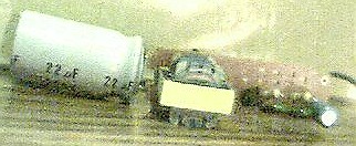 Top view of modified circuit board