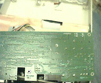View of the bottom of the main circuit board