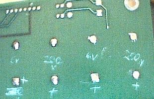 Closeup view of power module connections.