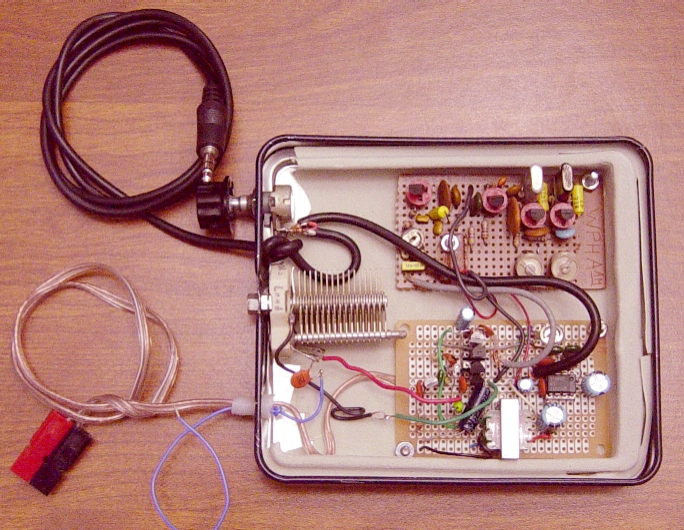 Mini transmitter, cover open