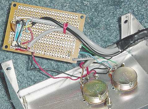 Inside box, disassembled view